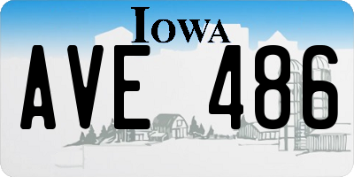 IA license plate AVE486