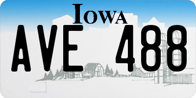 IA license plate AVE488