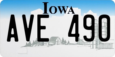 IA license plate AVE490