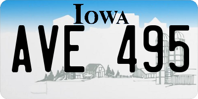IA license plate AVE495