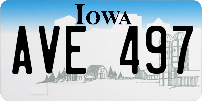 IA license plate AVE497