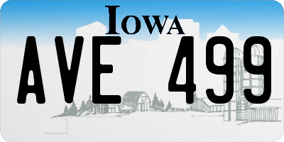 IA license plate AVE499
