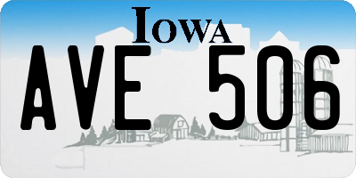 IA license plate AVE506
