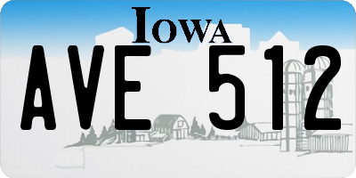 IA license plate AVE512