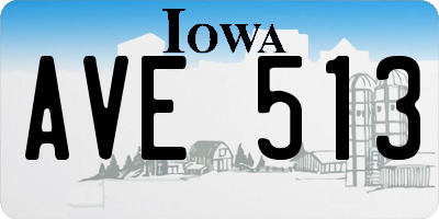 IA license plate AVE513