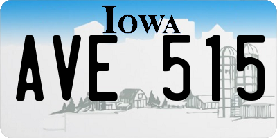 IA license plate AVE515