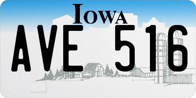 IA license plate AVE516