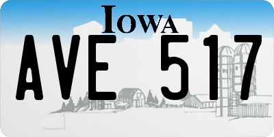 IA license plate AVE517
