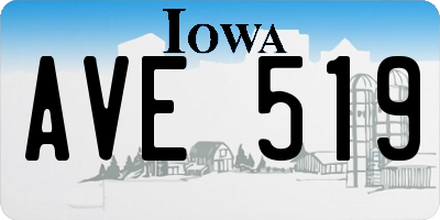 IA license plate AVE519
