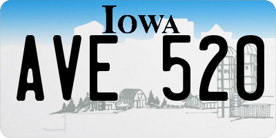 IA license plate AVE520