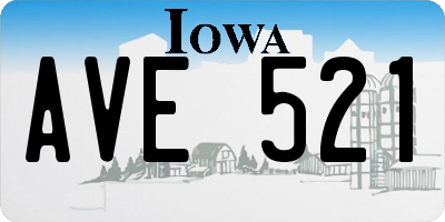 IA license plate AVE521