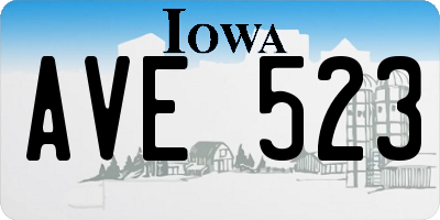 IA license plate AVE523