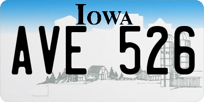 IA license plate AVE526