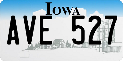 IA license plate AVE527