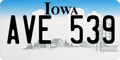 IA license plate AVE539