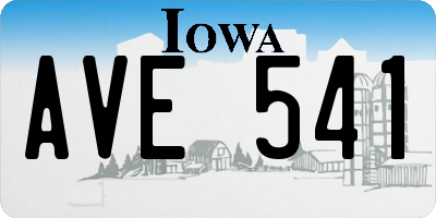 IA license plate AVE541