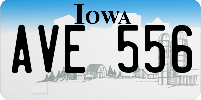 IA license plate AVE556