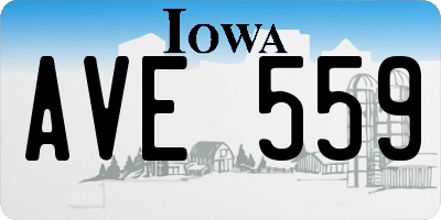 IA license plate AVE559