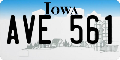 IA license plate AVE561