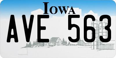 IA license plate AVE563