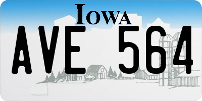 IA license plate AVE564