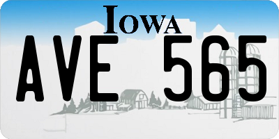 IA license plate AVE565