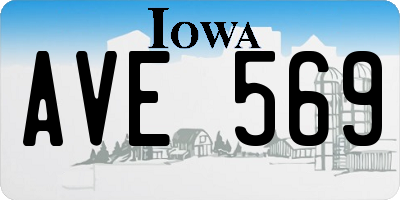 IA license plate AVE569