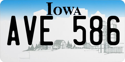 IA license plate AVE586