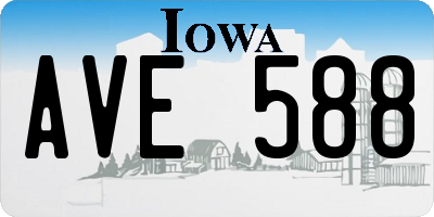 IA license plate AVE588