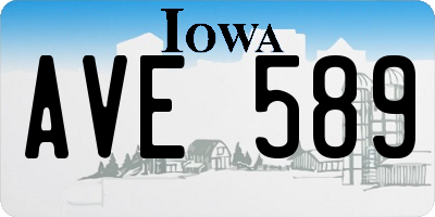 IA license plate AVE589