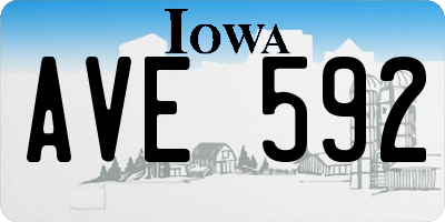 IA license plate AVE592