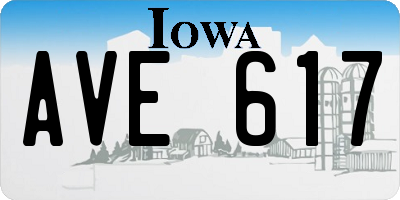 IA license plate AVE617