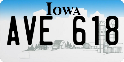 IA license plate AVE618