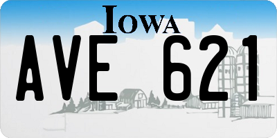 IA license plate AVE621