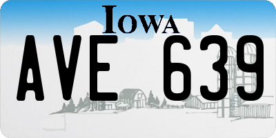 IA license plate AVE639