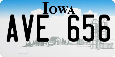 IA license plate AVE656