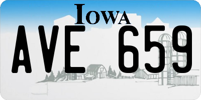 IA license plate AVE659