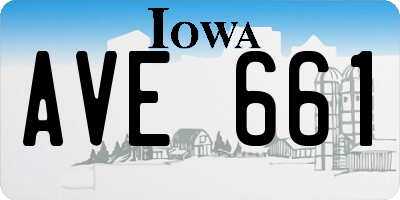 IA license plate AVE661