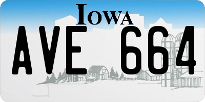 IA license plate AVE664