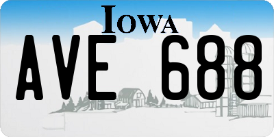 IA license plate AVE688