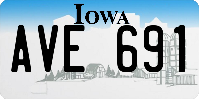 IA license plate AVE691