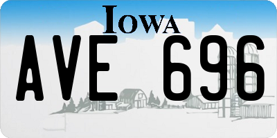 IA license plate AVE696