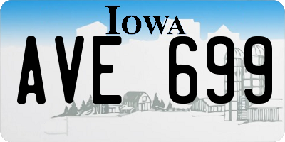IA license plate AVE699
