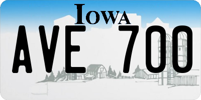 IA license plate AVE700