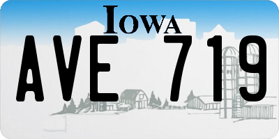 IA license plate AVE719