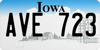 IA license plate AVE723