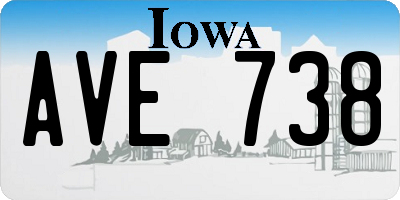 IA license plate AVE738