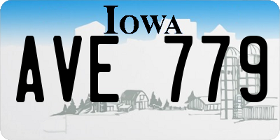 IA license plate AVE779