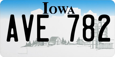 IA license plate AVE782