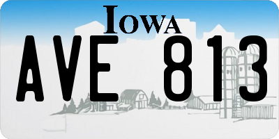 IA license plate AVE813